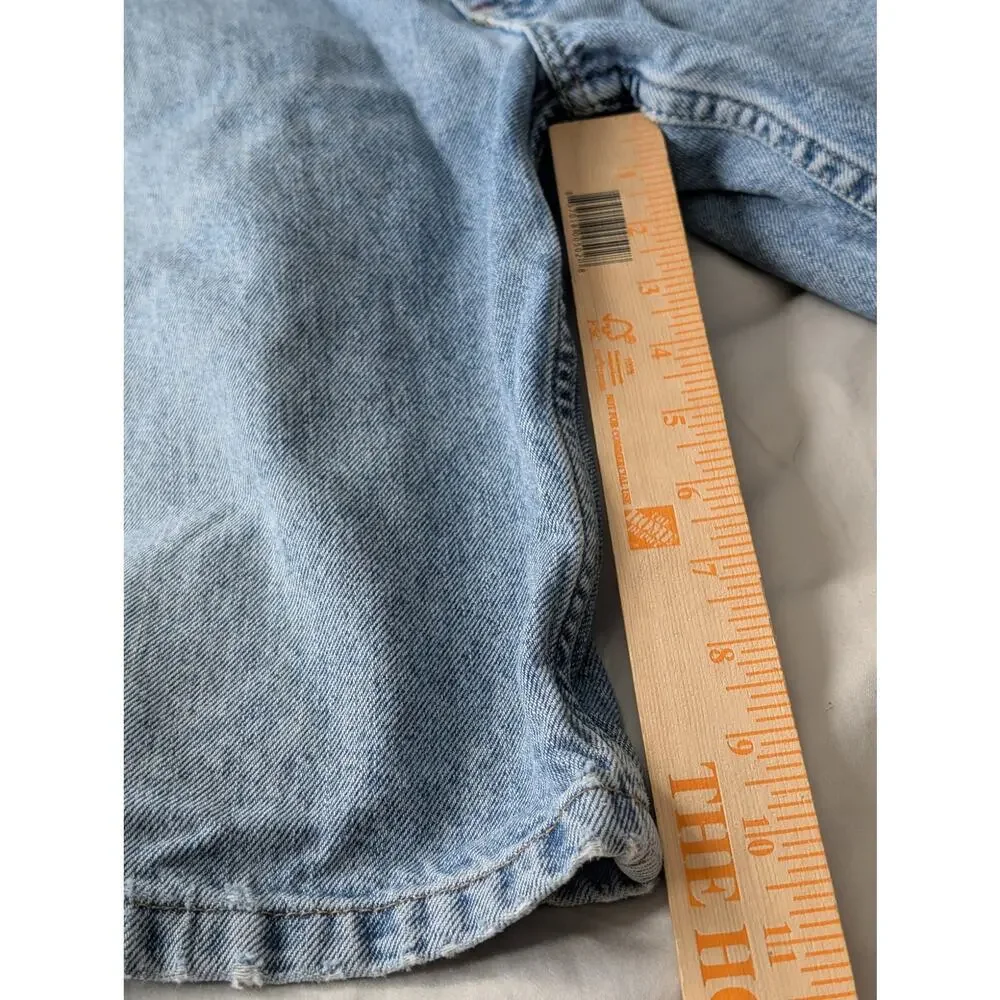 Vintage Tommy Hilfiger Denim Shorts Light Wash Y2K November 2002 Size 32